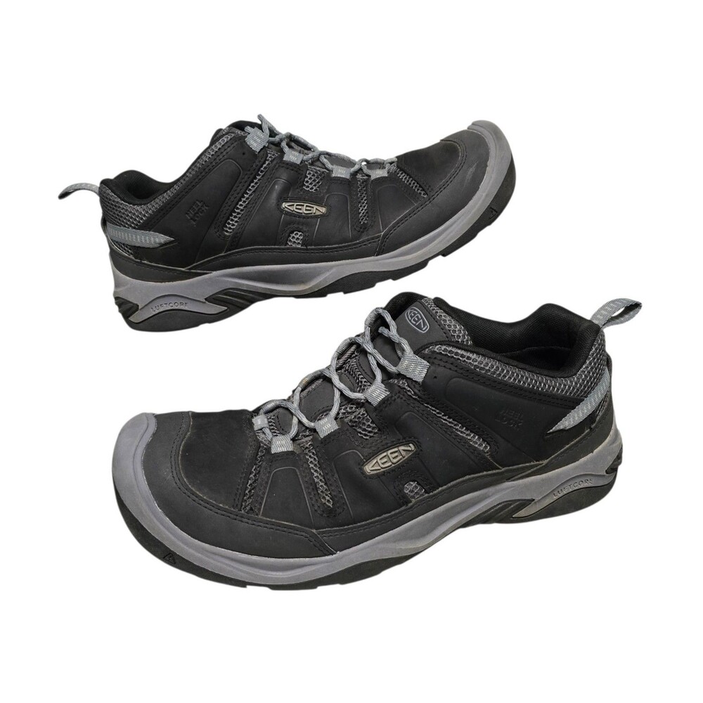 Keen Circadia Vent Low Hiking Shoes Mens Size 13 Black Steel Grey READ
